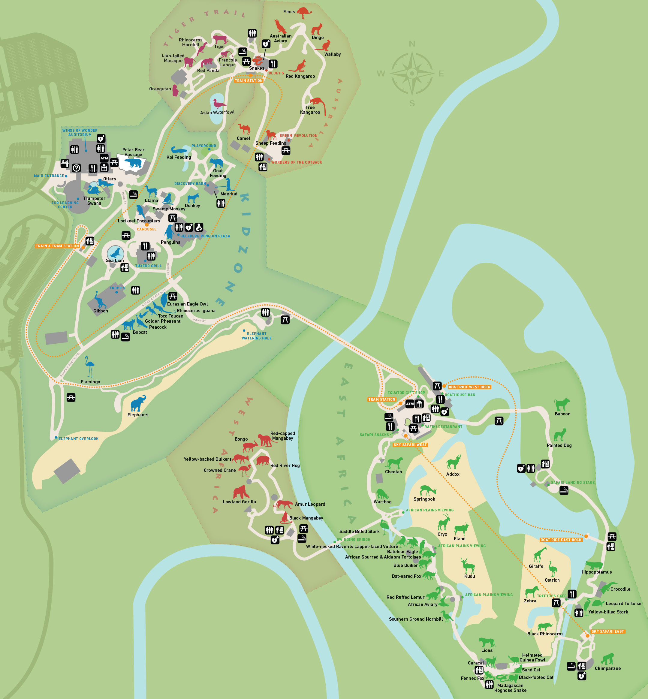 Final digital map of the zoo